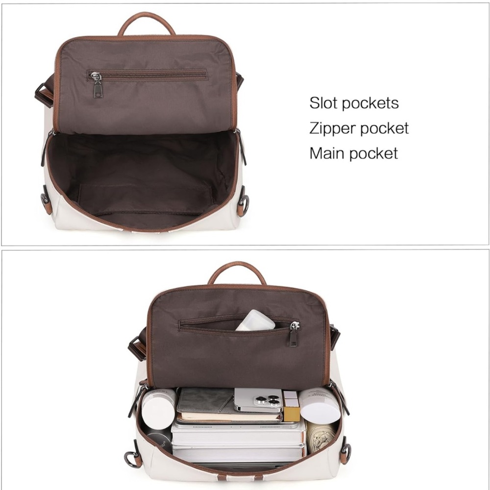Leather backpack purse convertible. - Picture 3 of 4